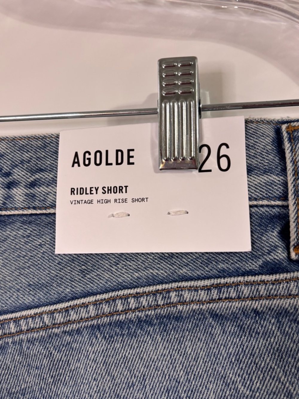 AGOLDE NWT Ridley Short Chant High Rise Vintage Denim Cut Off Jeans Size 26 - Picture 4 of 10
